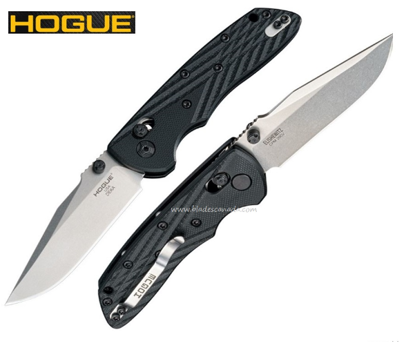 Hogue DEKA ABLE lock Folding Knife, CPM 20CV, G10 Black, 24279
